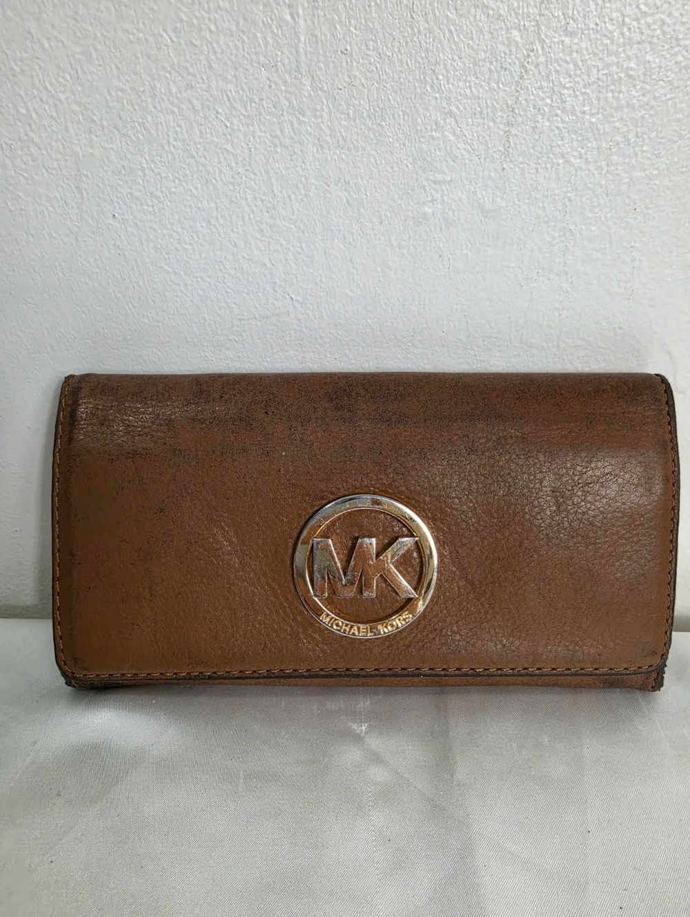 Michael Kors Brown Leather MK Logo Wallet